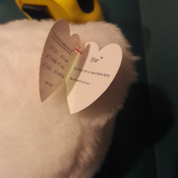 💙TY Star Beanie Buddy Blue and White - Picture 4 of 7